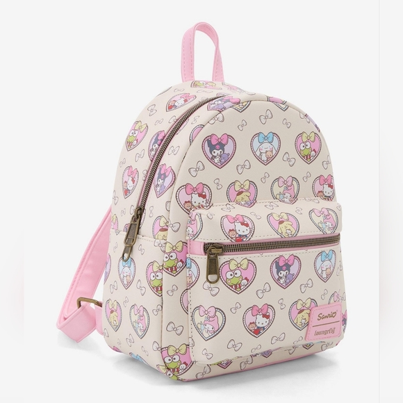 Loungefly Hello Kitty And Friends Bestie Hearts Mini Backpack (Light pink) - Picture 9 of 11